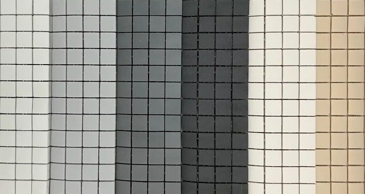 Unicolor Stock Mosaics, 1x1, Matte Finish: White 103, Grey 306, Grey 260, Black 103, Cream 333, Beige 173